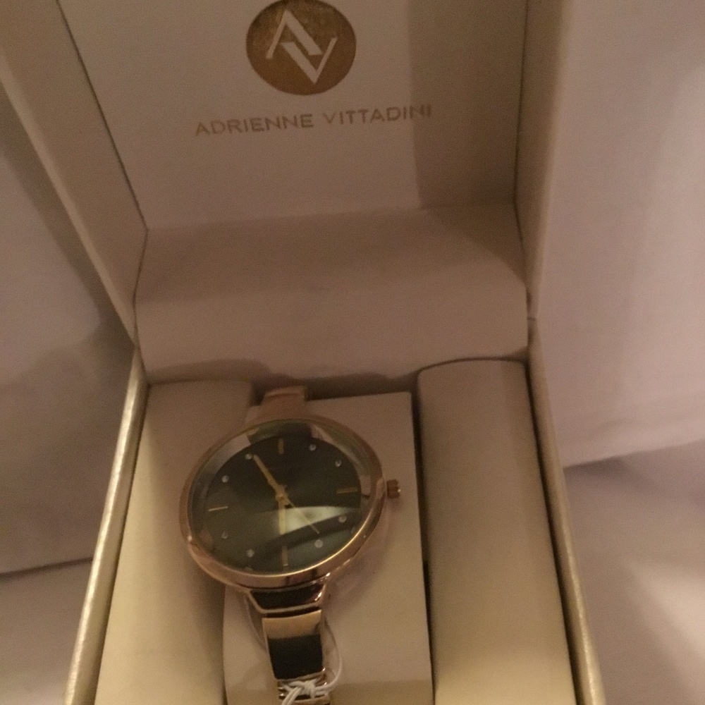 Adrienne vittadini gold watch NWT